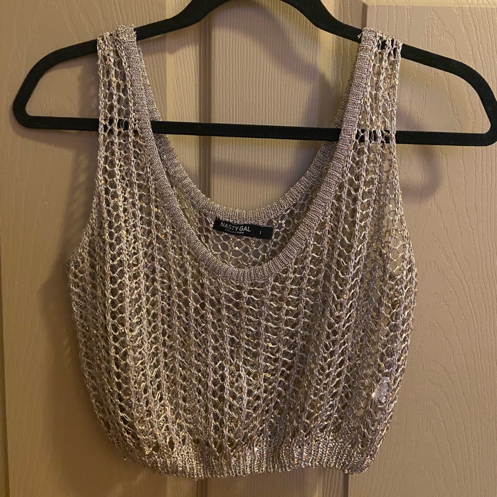 Metallic Crop Top